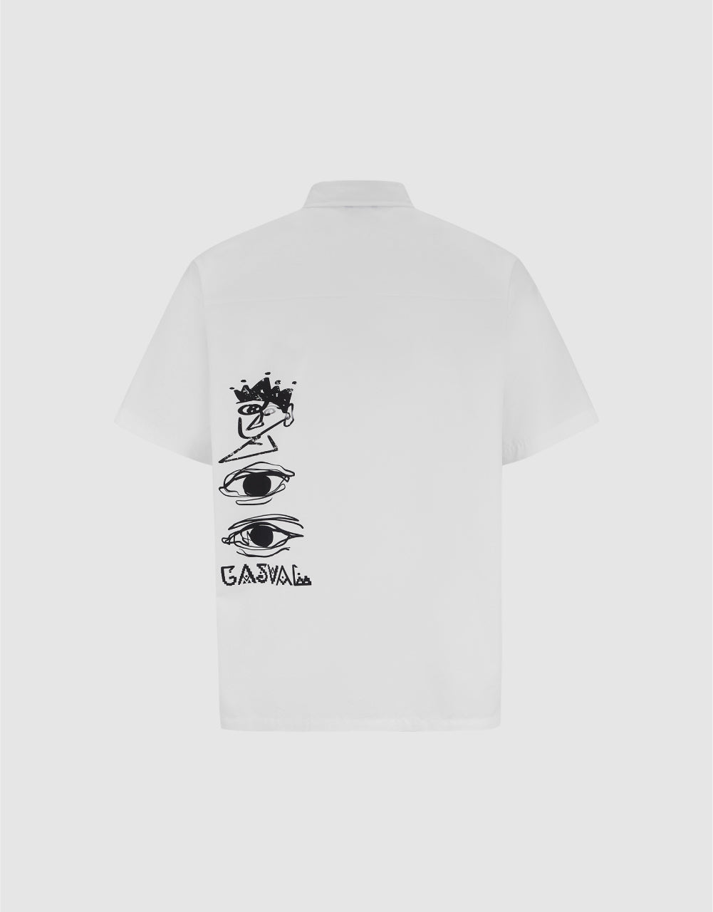 Line-Drawing Printed Loose Shirt