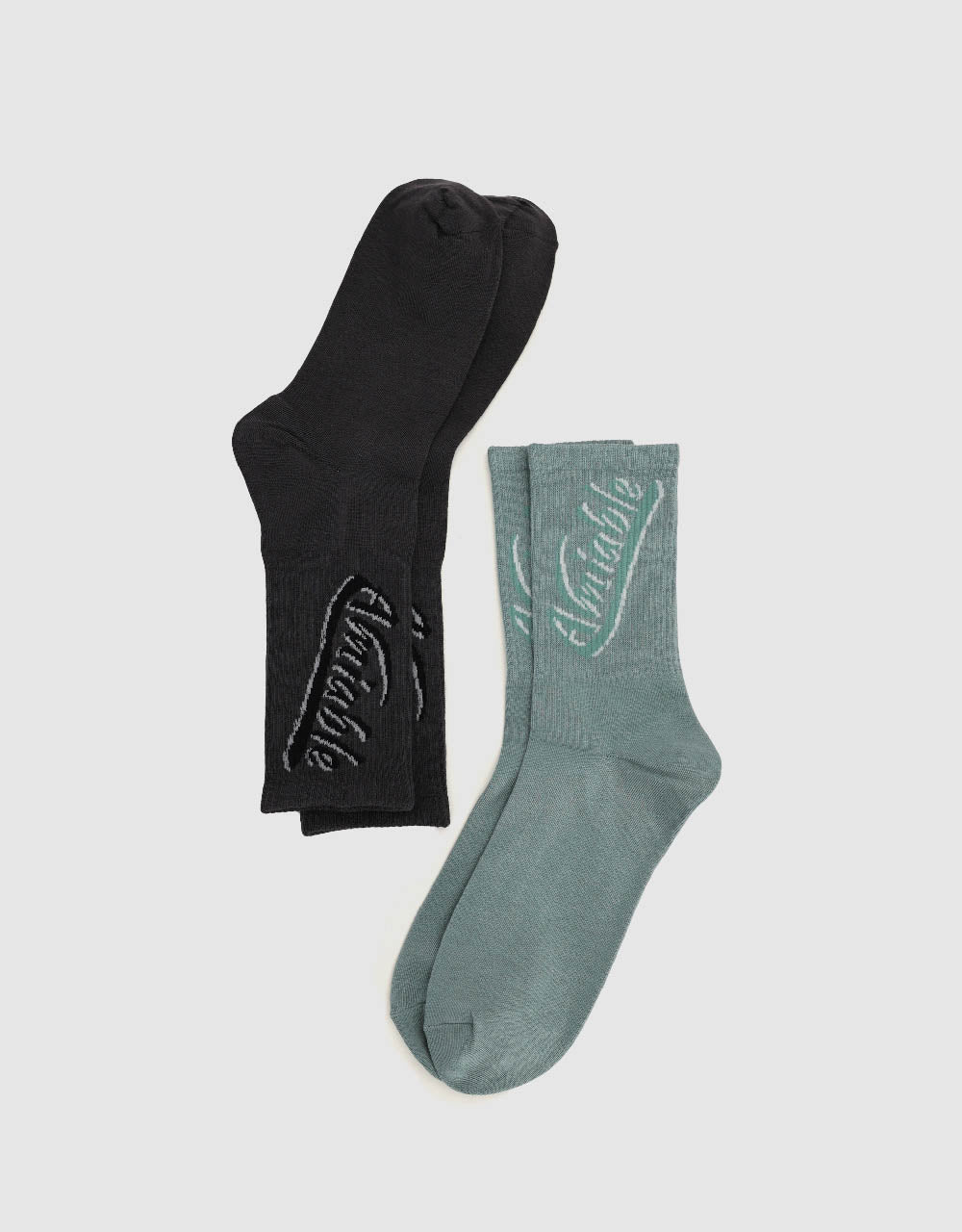 Letter Printed Mid-Length Socks