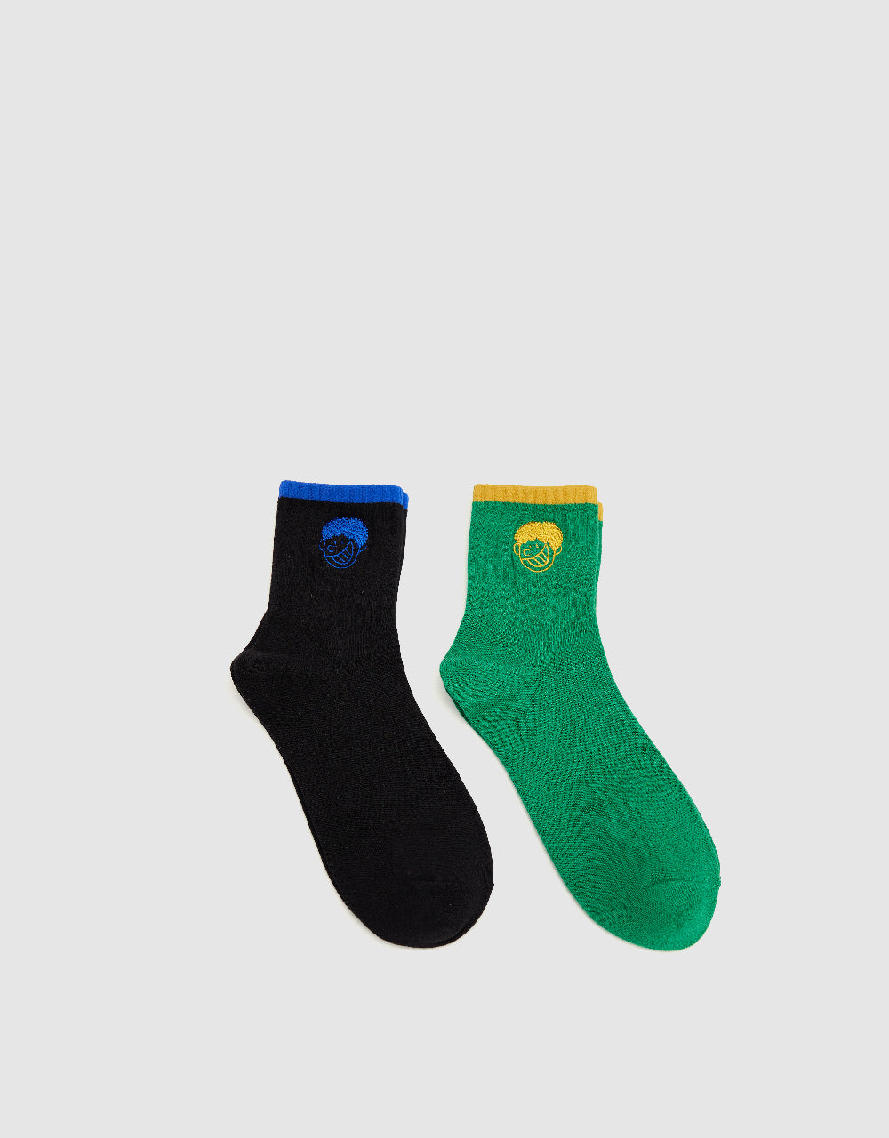 Two Toned Mid-Length Socks