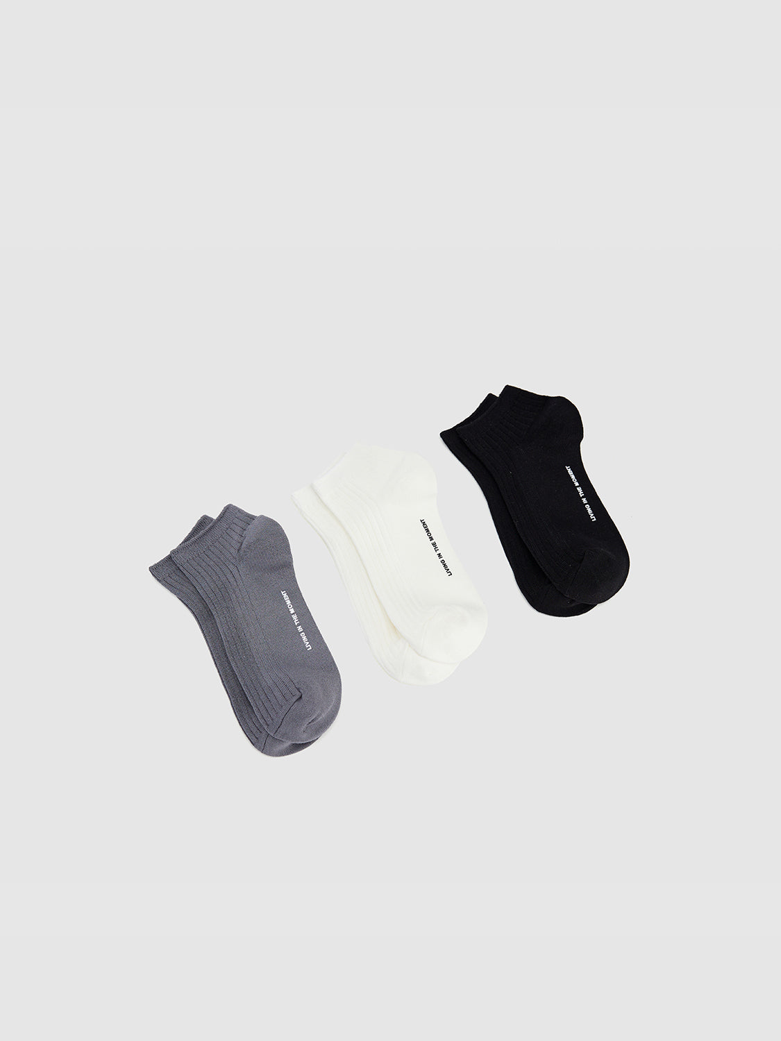 Letter Printed Anklet Socks