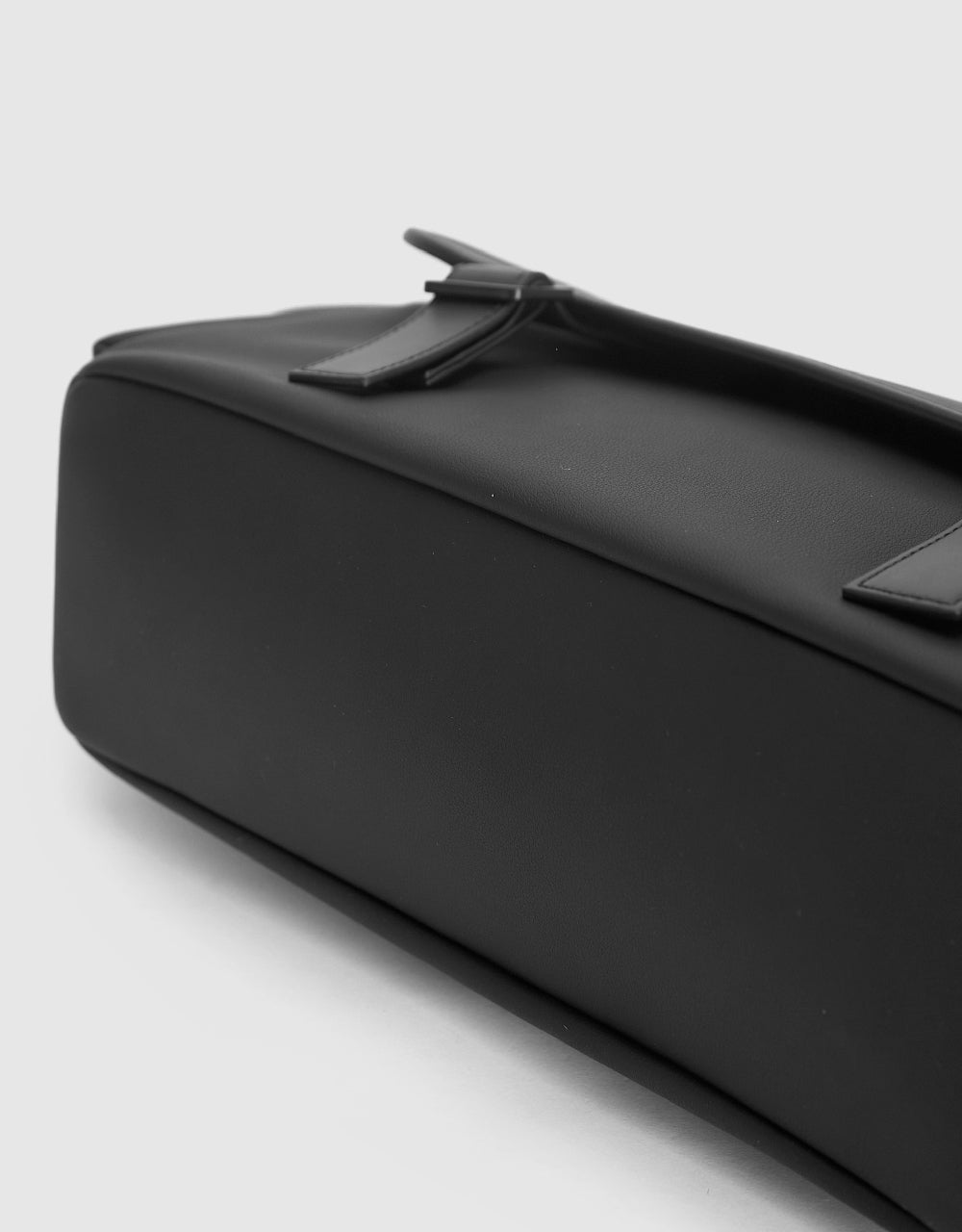 Double Buckled Vegan Leather Crossbody Bag