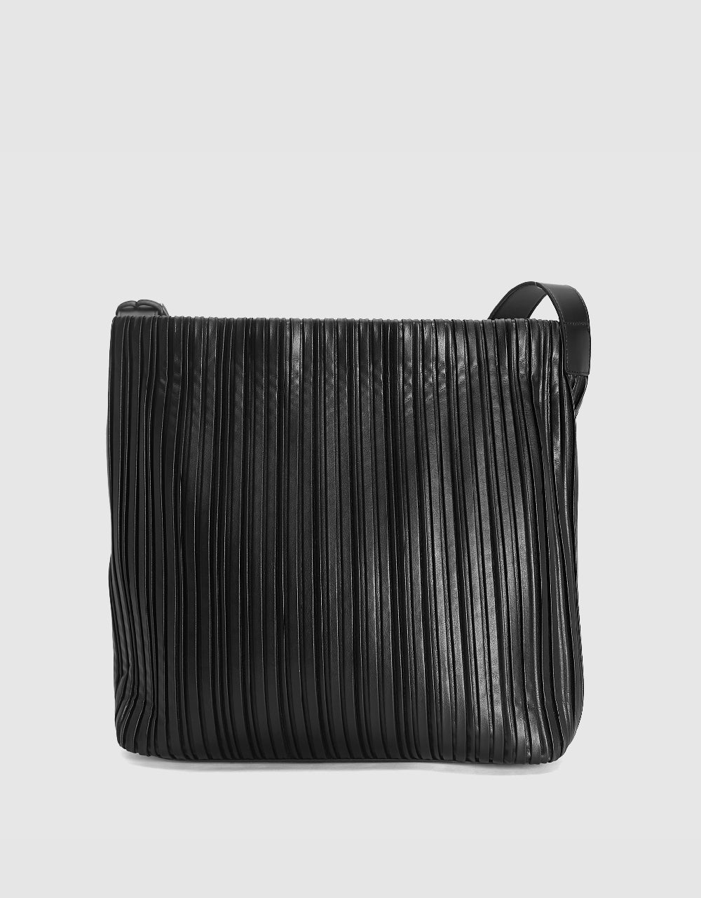Textured Vegan Leather Shoulder Bag