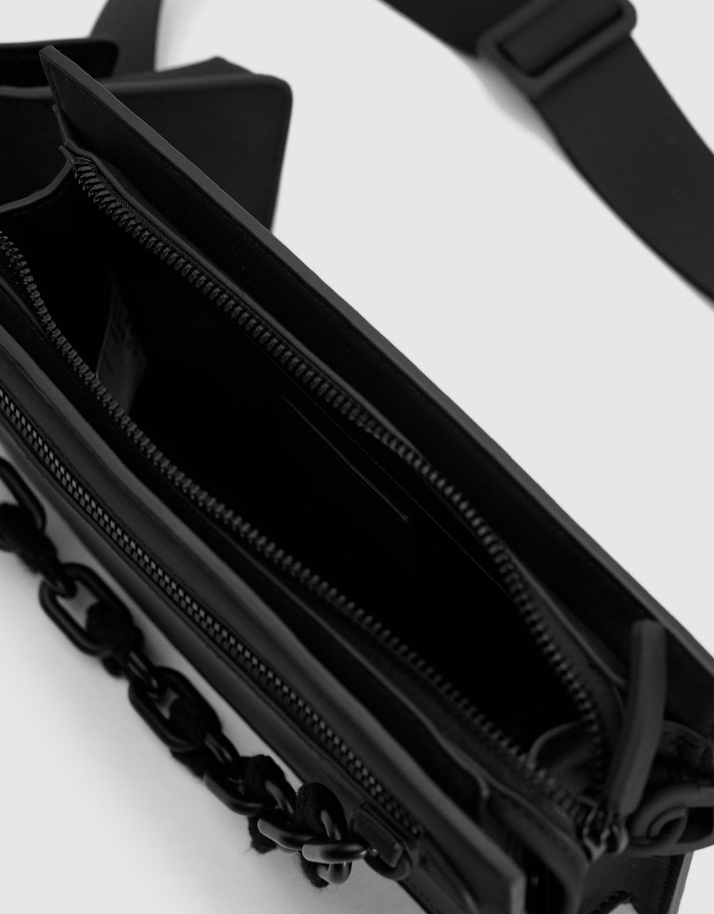 Vegan Leather Crossbody Bag With Earphone Case