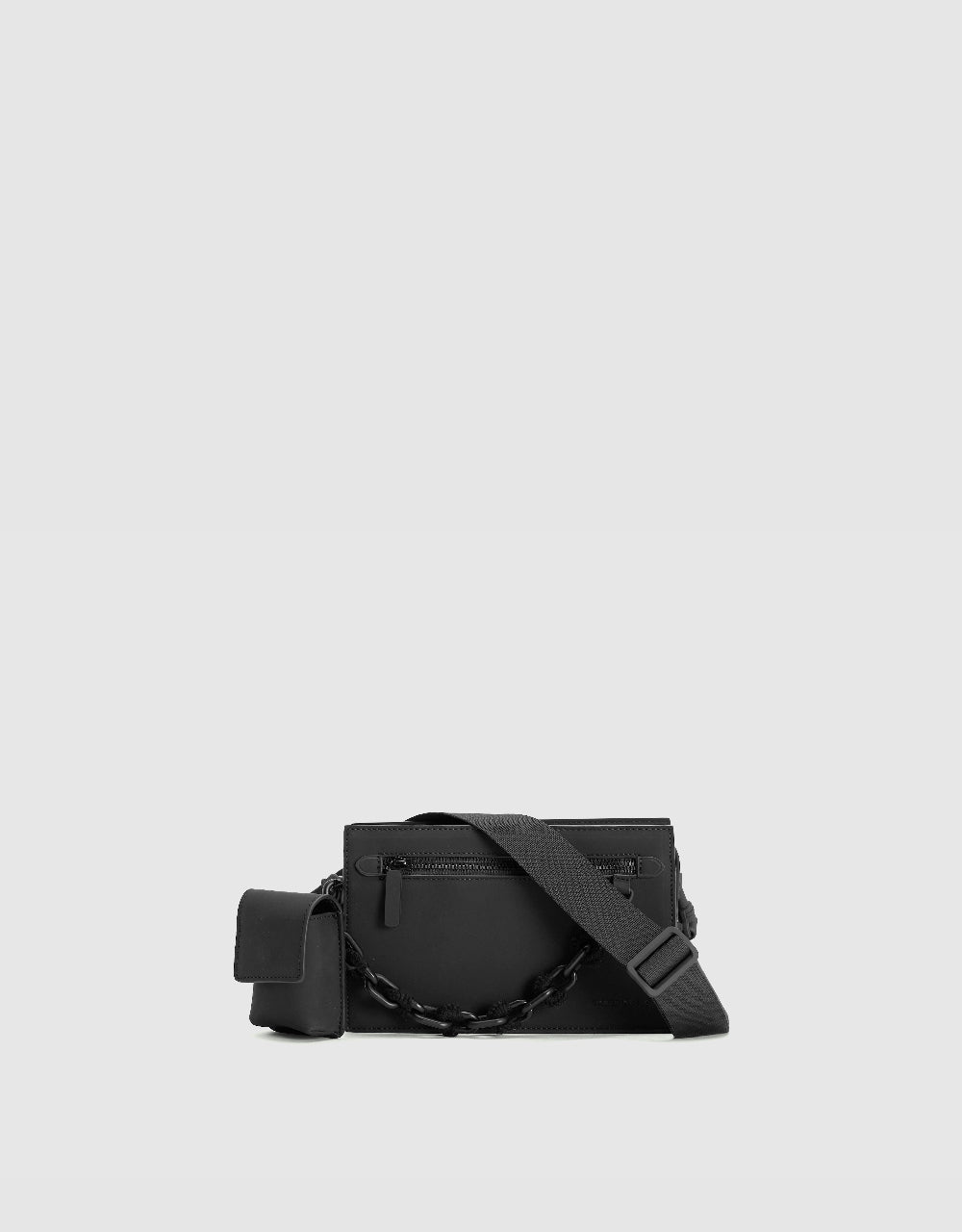Vegan Leather Crossbody Bag With Earphone Case