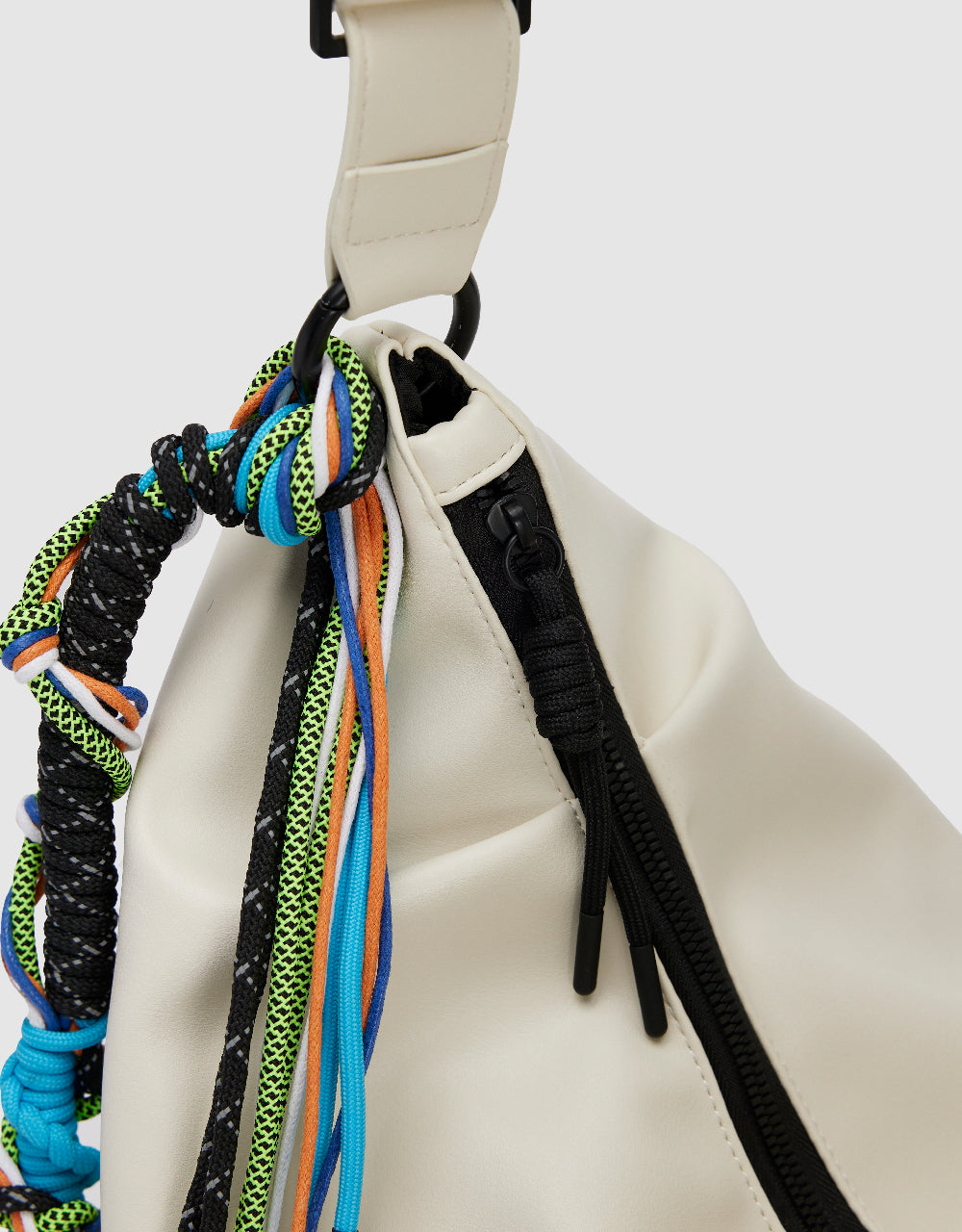 Braided Strap Vegan Leather Shoulder Bag