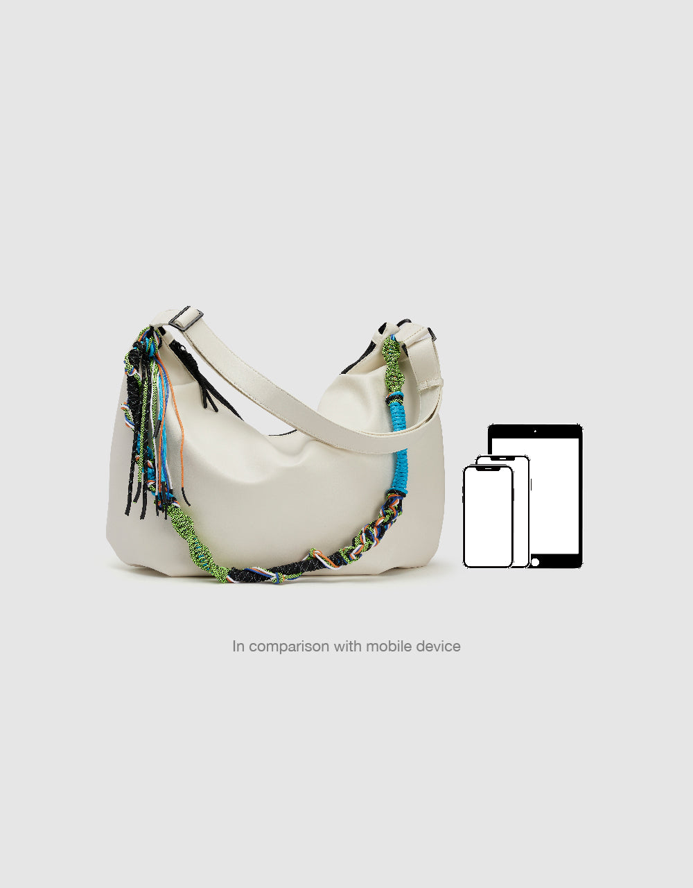 Braided Strap Vegan Leather Shoulder Bag