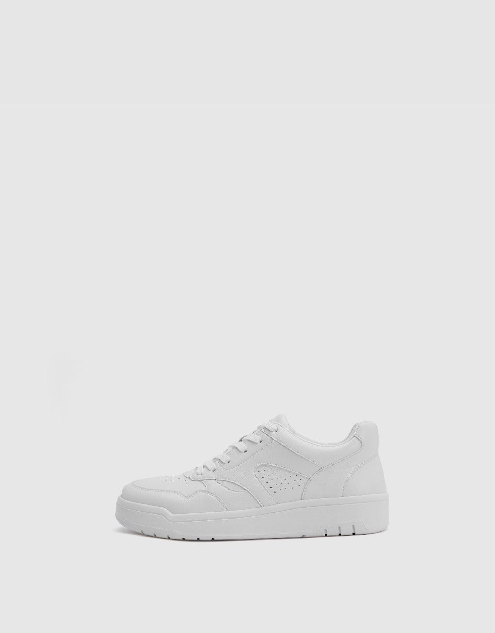Vegan Leather Round Toe Sneakers