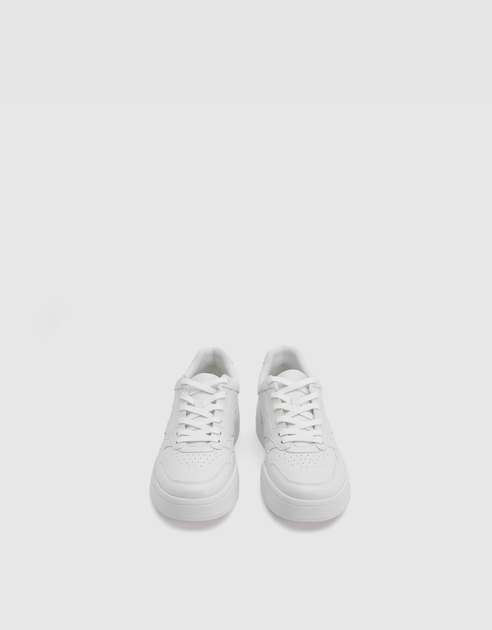 Vegan Leather Round Toe Sneakers