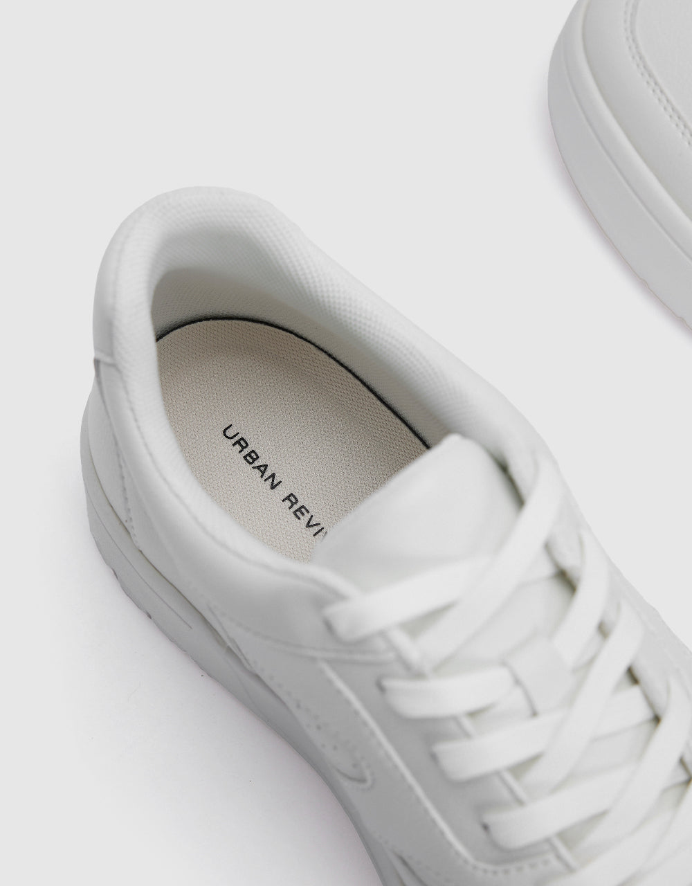 Vegan Leather Round Toe Sneakers