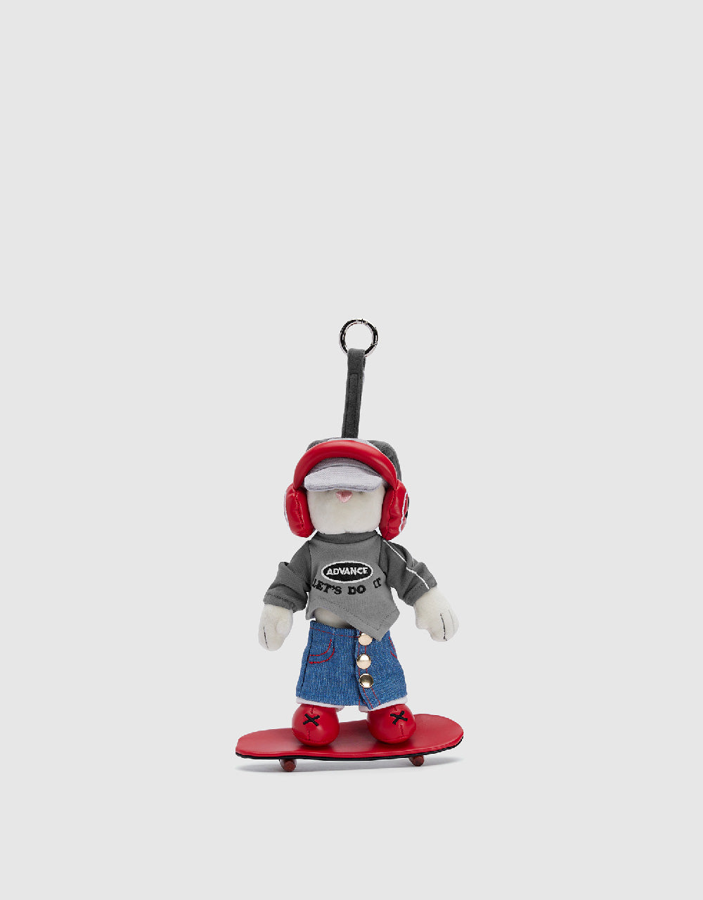Skateboarding Bunny Key Charm