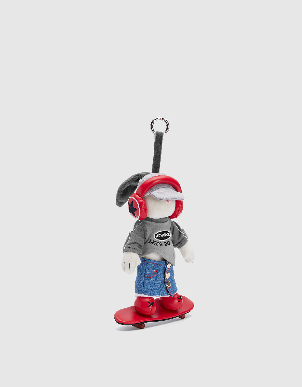 Skateboarding Bunny Key Charm