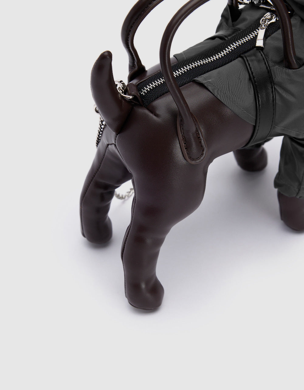Vegan Leather Dog Key Charm