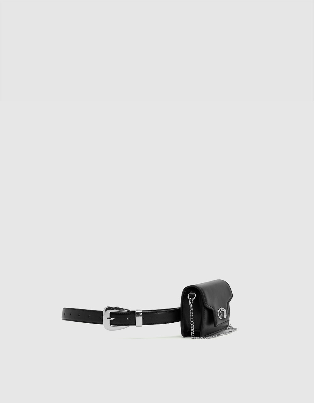 Vegan Leather Belt With Pouch