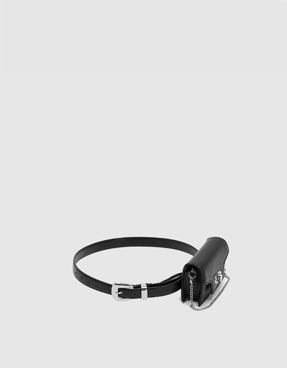 Vegan Leather Belt With Pouch