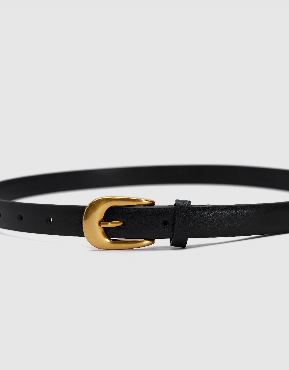 Vegan Leather Skinny Belt