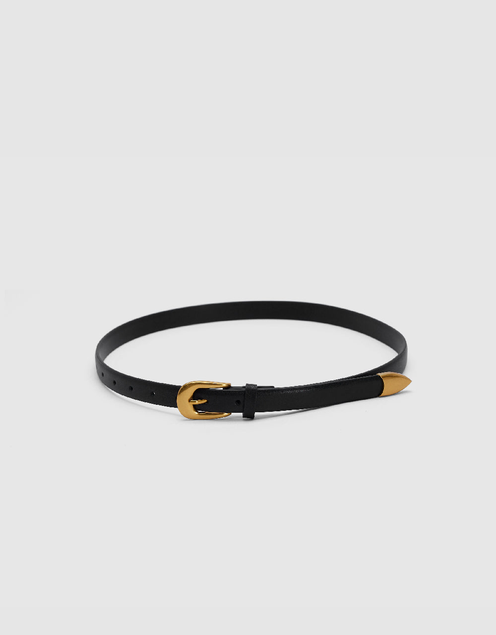 Vegan Leather Skinny Belt