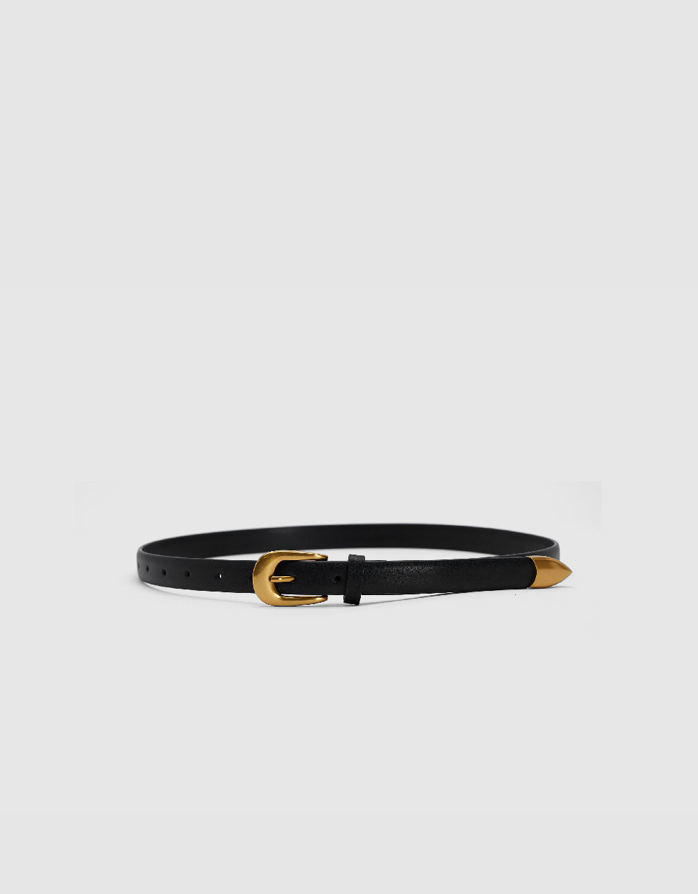 Vegan Leather Skinny Belt