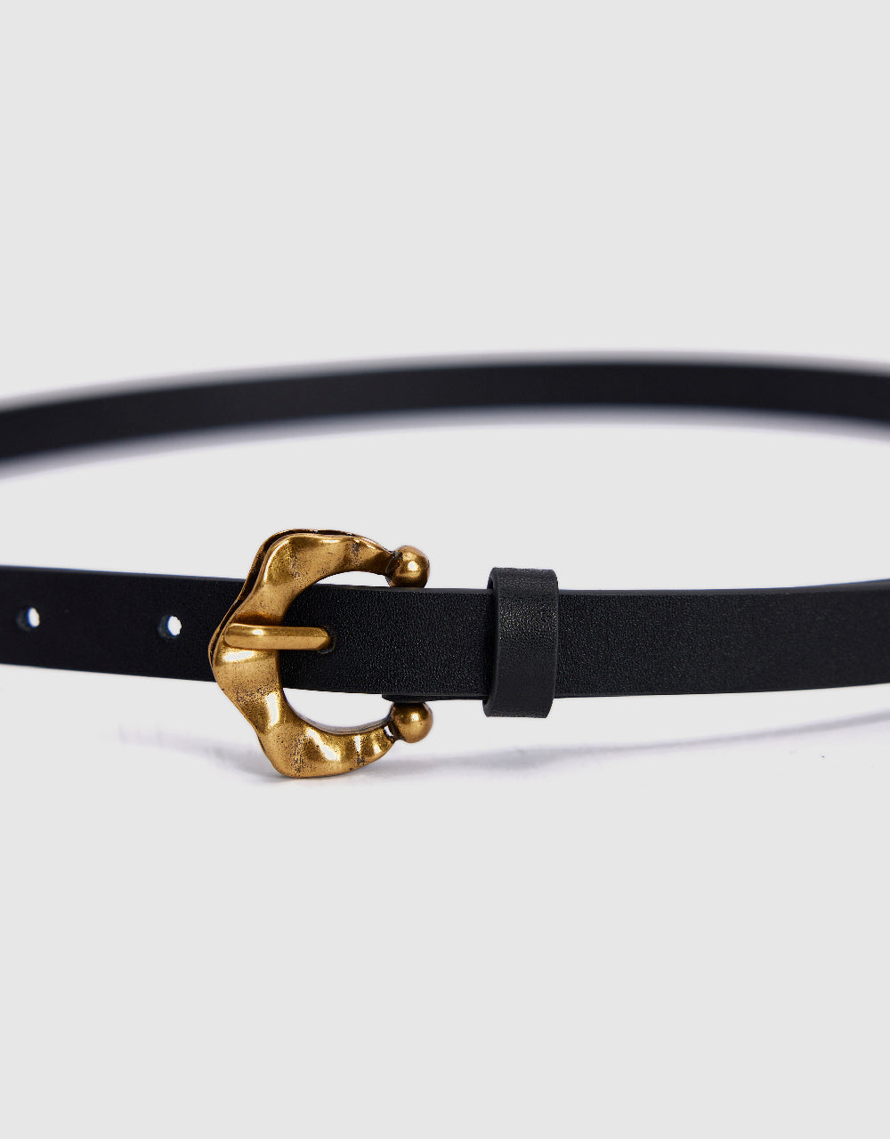 Flower Shape Frame Vegan Leather Belt