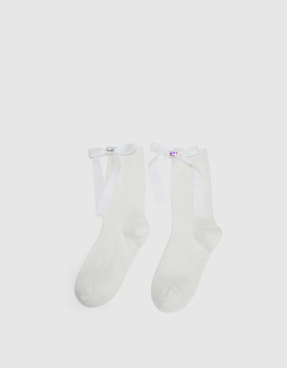Bow Décor Mid-Length Socks
