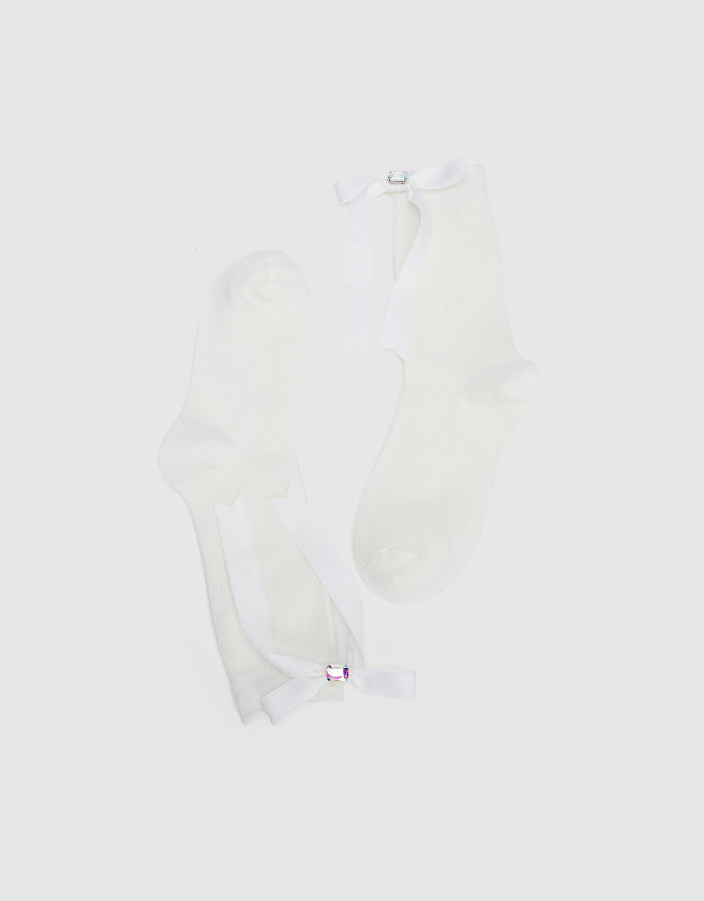 Bow Décor Mid-Length Socks