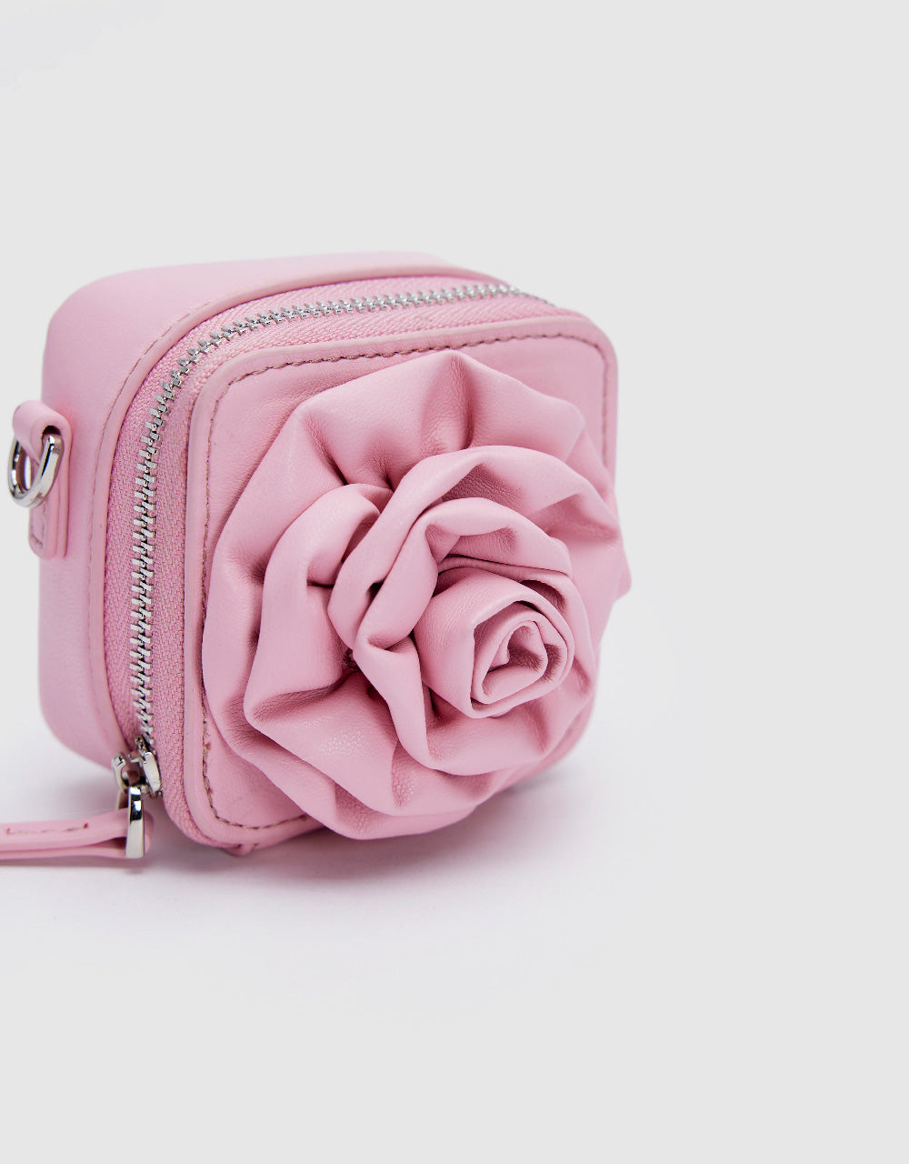 Flower Embossed Vegan Leather Mini Bag