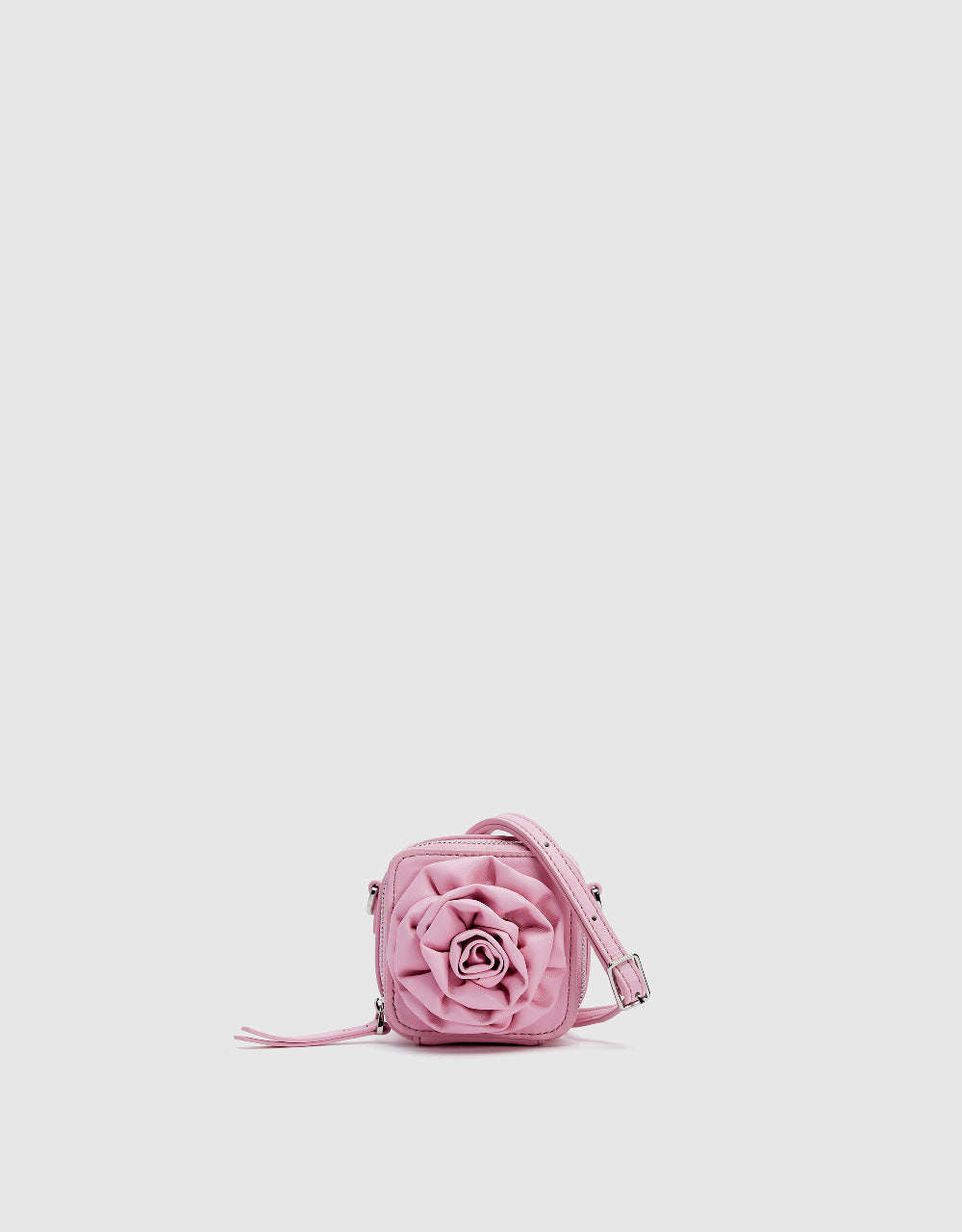 Flower Embossed Vegan Leather Mini Bag