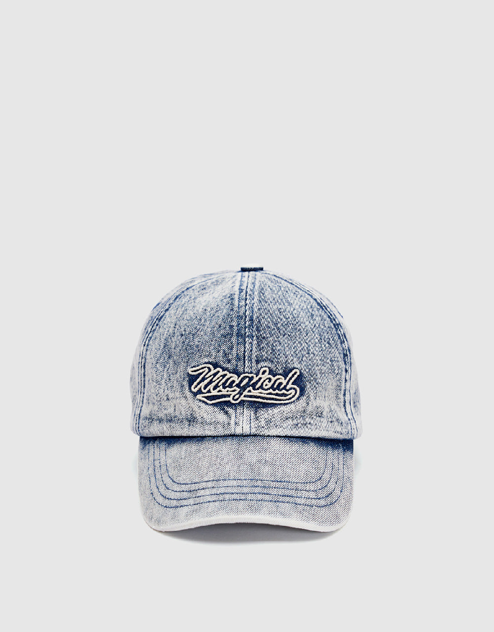 Distressed Denim Baseball Cap