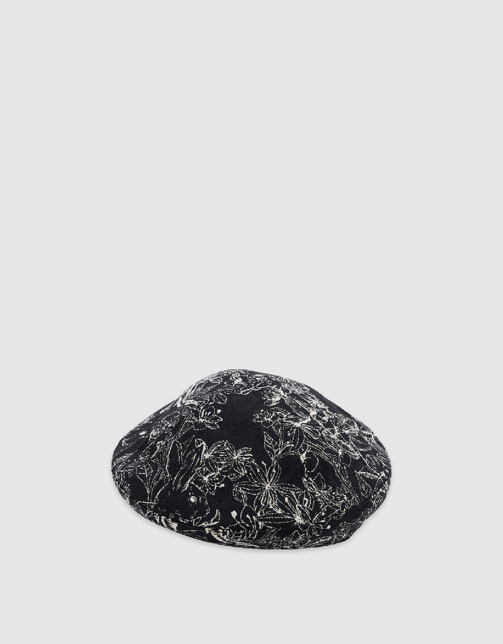 Flower Embroidered Beret