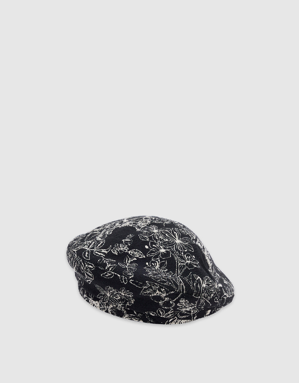 Flower Embroidered Beret