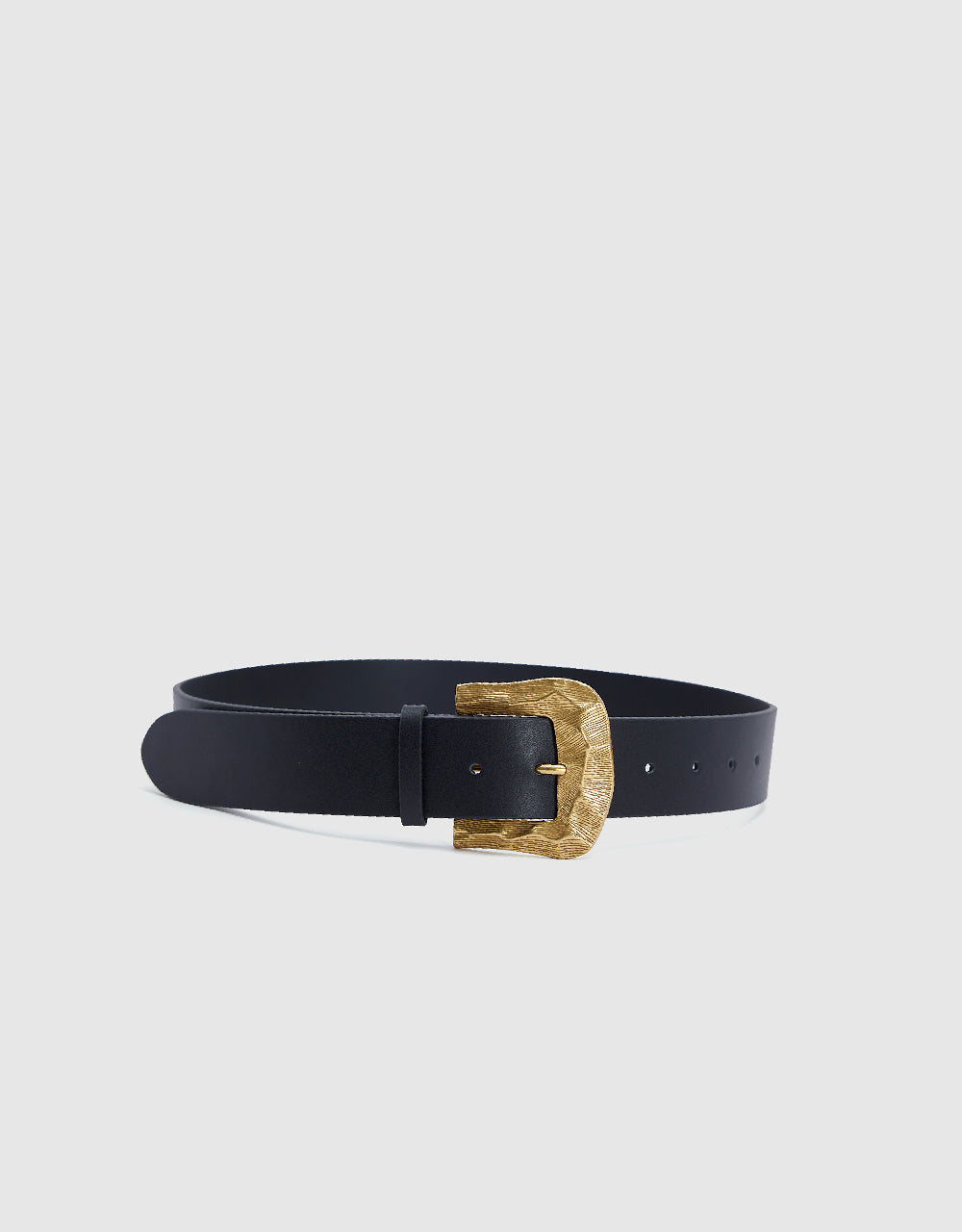 Shell Pattern Buckle Vegan Leather Belt