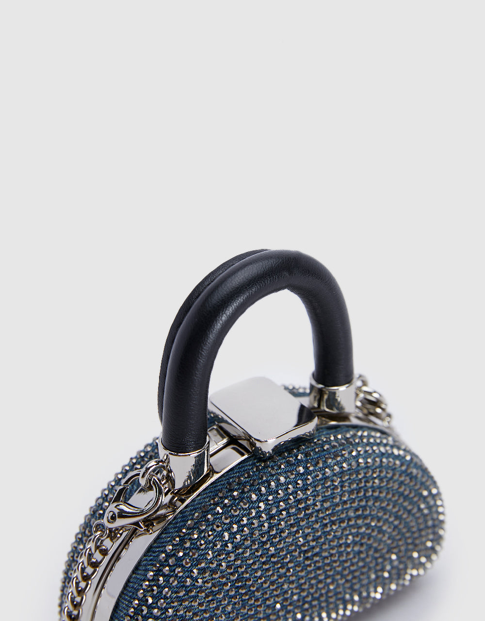 Rhinestone Décor Denim Mini Bag