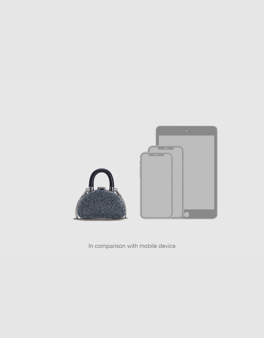 Rhinestone Décor Denim Mini Bag