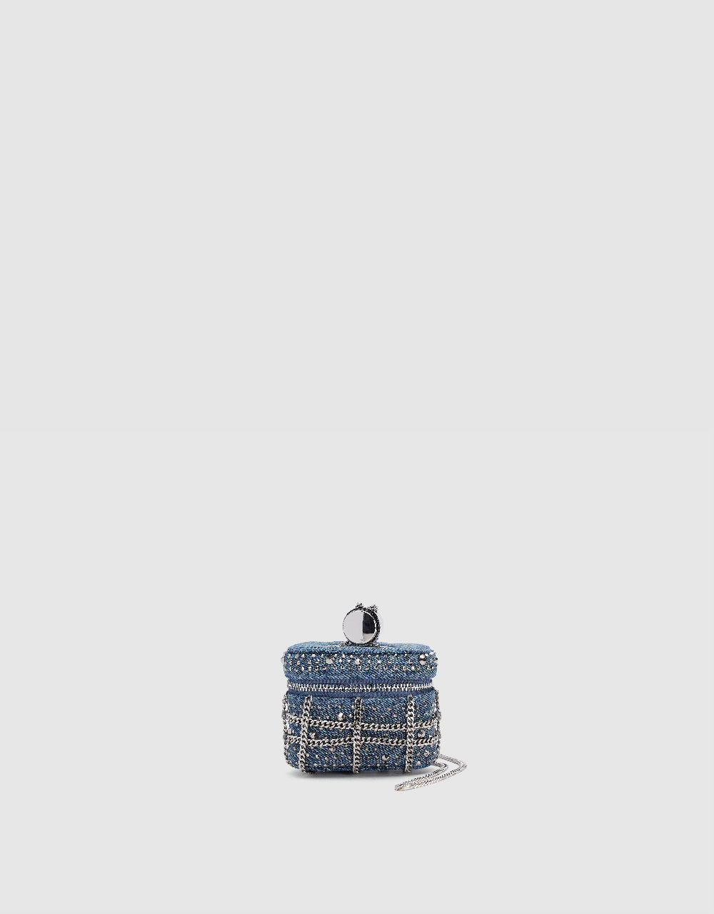 Rhinestone Décor Mini Denim Bag