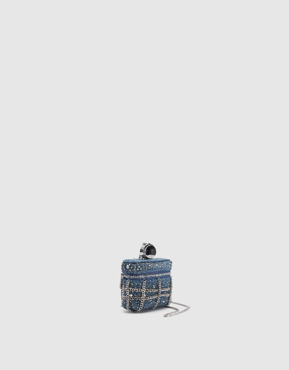 Rhinestone Décor Mini Denim Bag