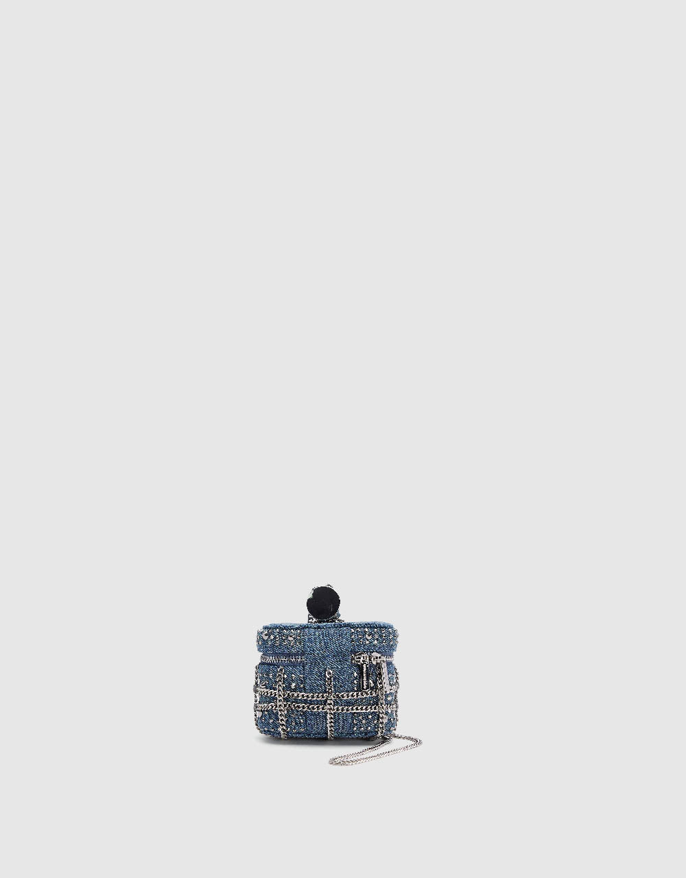 Rhinestone Décor Mini Denim Bag