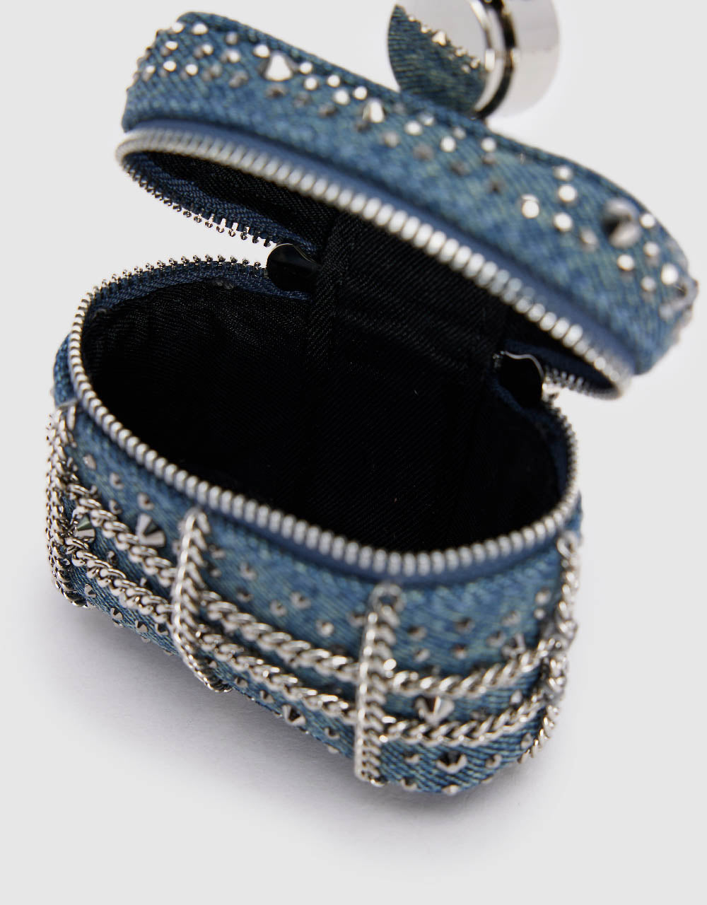 Rhinestone Décor Mini Denim Bag