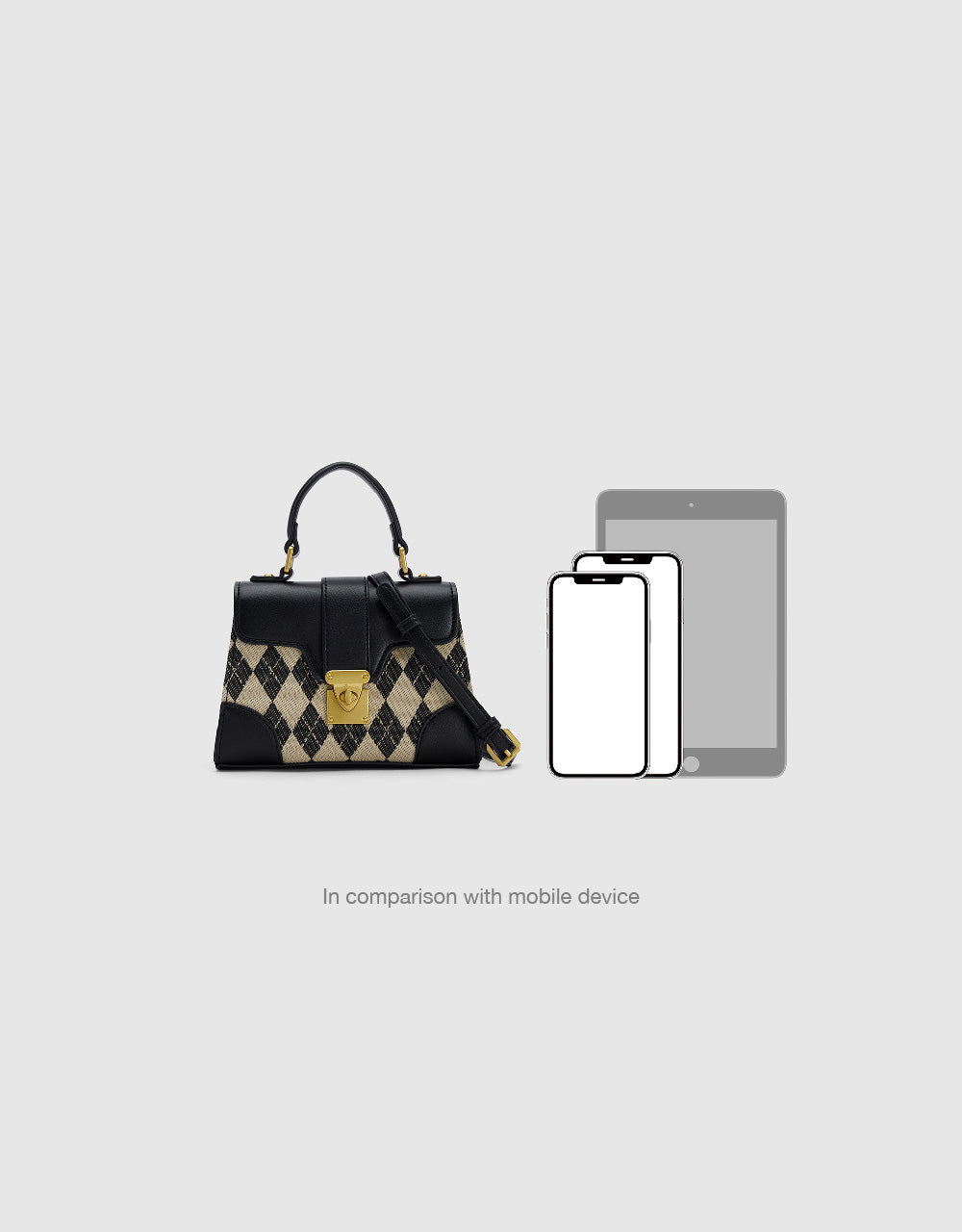 Argyle Printed Shoulder Bag