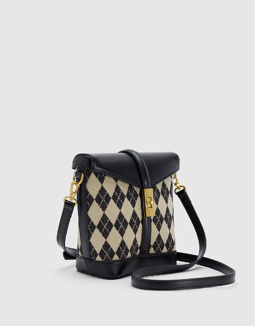 Argyle Printed Bucket Bag