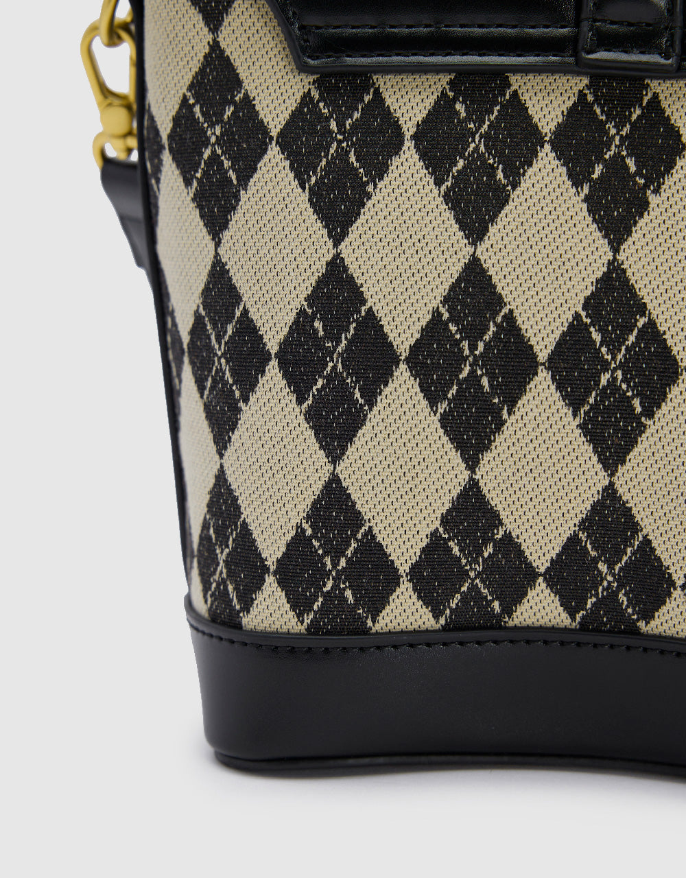 Argyle Printed Bucket Bag