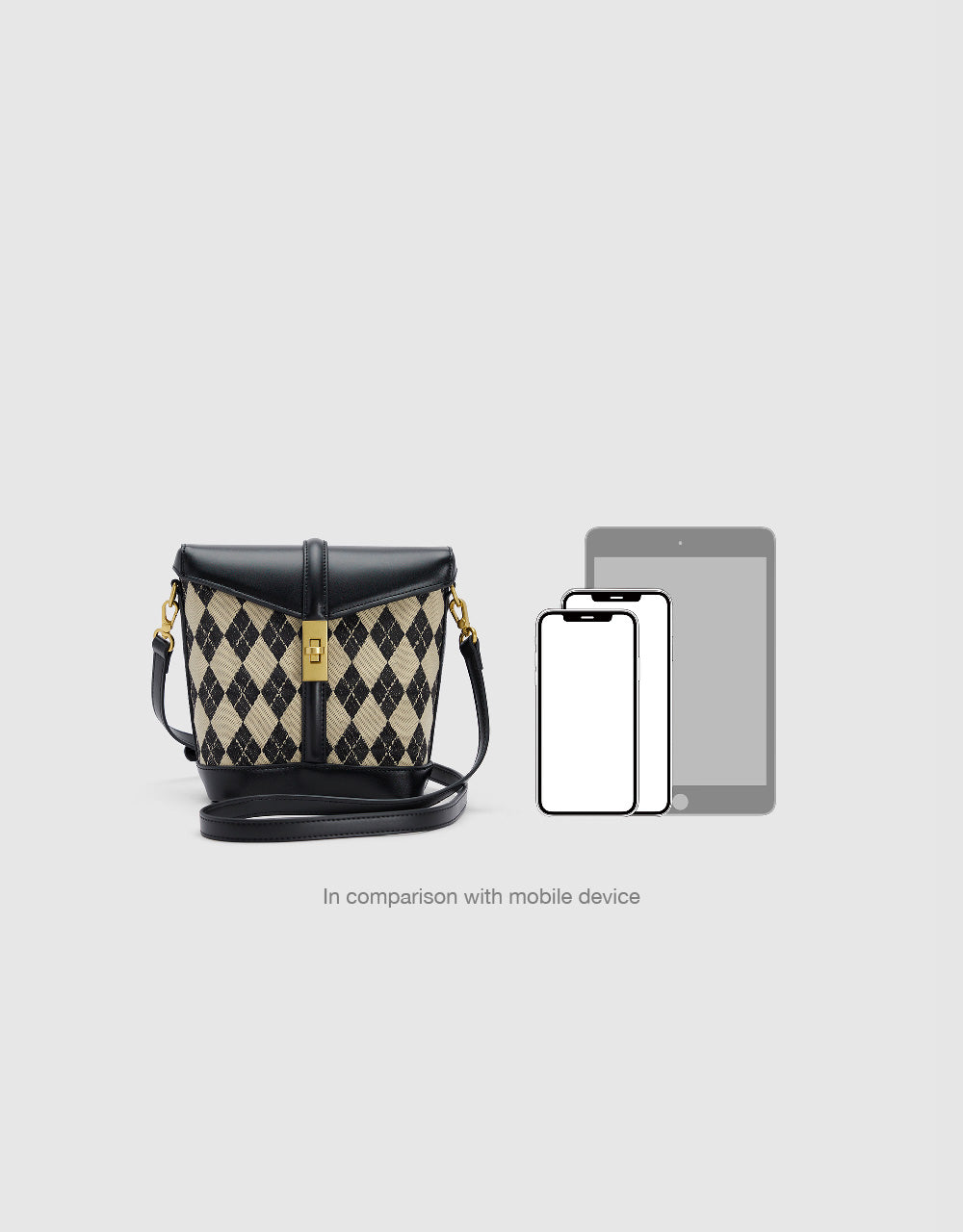 Argyle Printed Bucket Bag