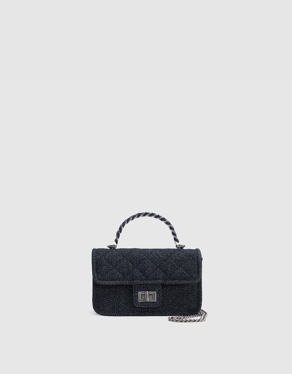 Quilted Denim Shoulder Bag