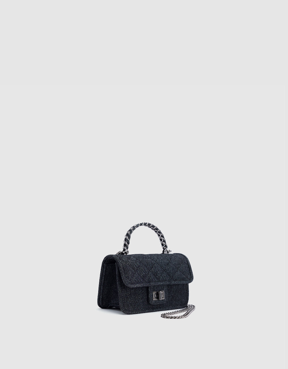 Quilted Denim Shoulder Bag
