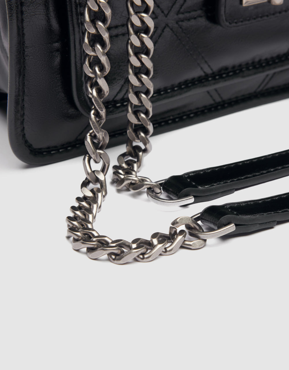 Turn Lock Shoulder Bag
