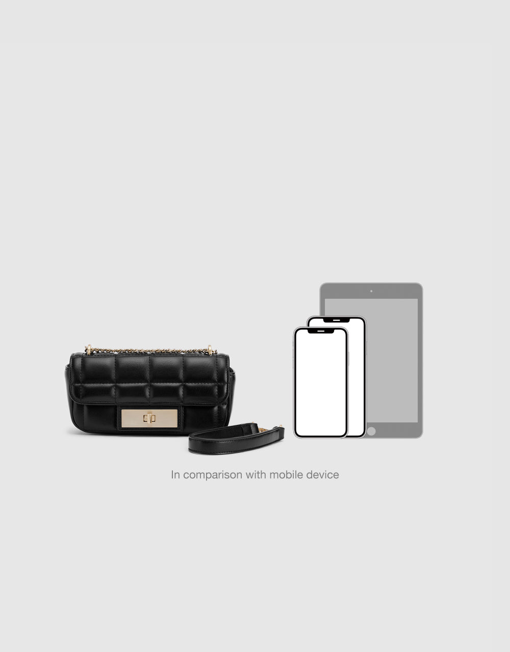 Quilted Turn-Lock Shoulder Bag