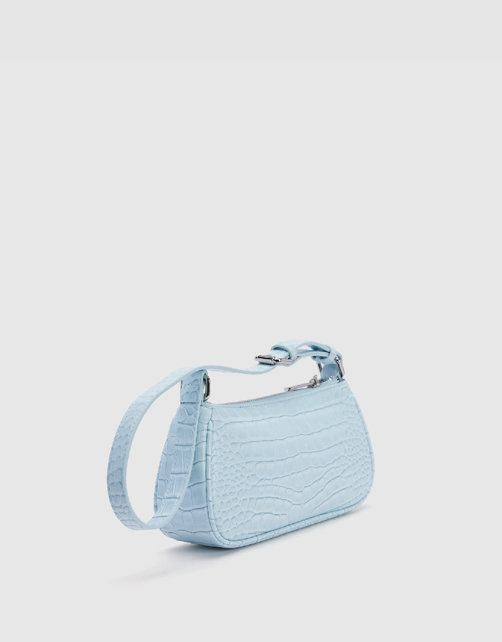Croc Embossed Shoulder Bag