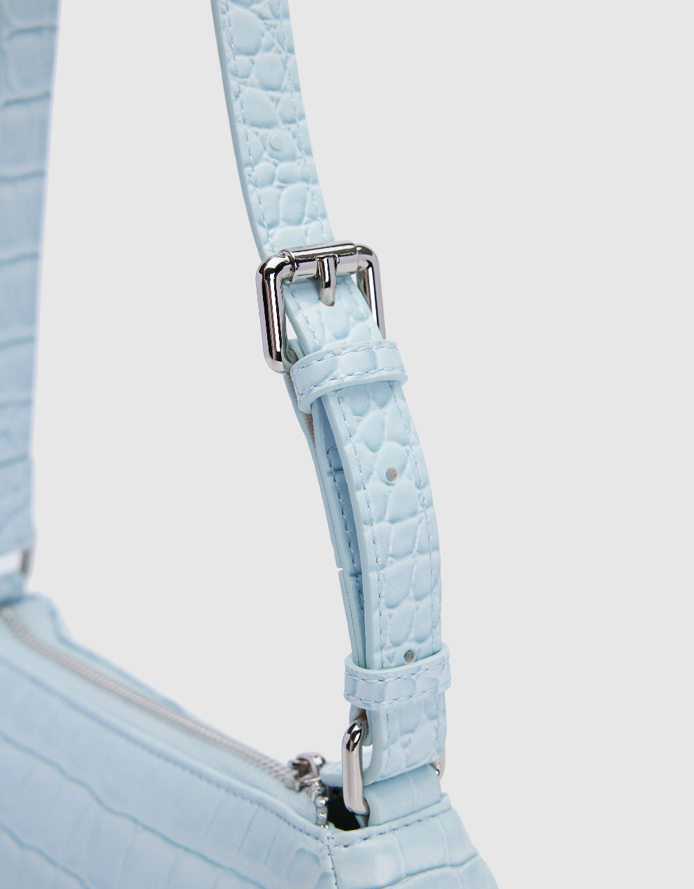 Croc Embossed Shoulder Bag