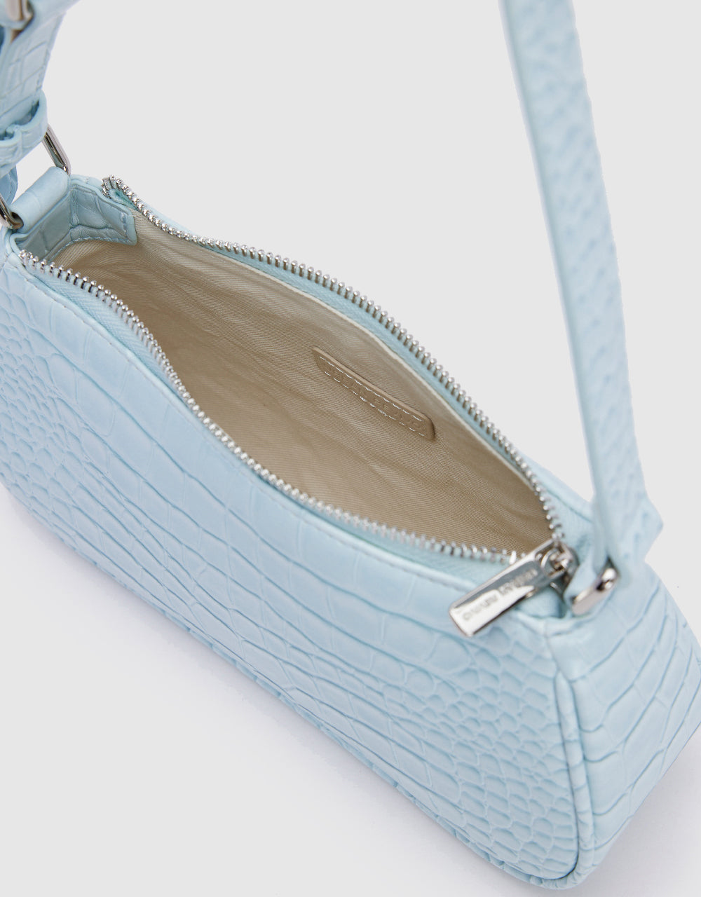 Croc Embossed Shoulder Bag