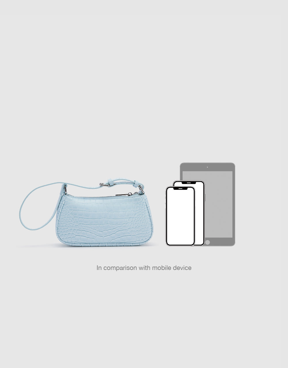 Croc Embossed Shoulder Bag