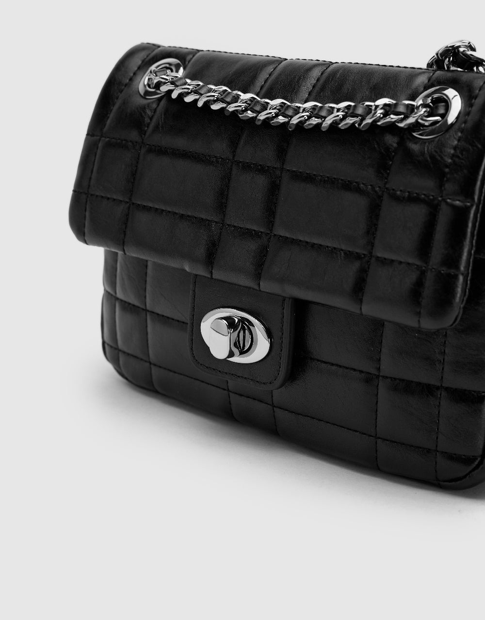 Turn-Lock Shoulder Bag