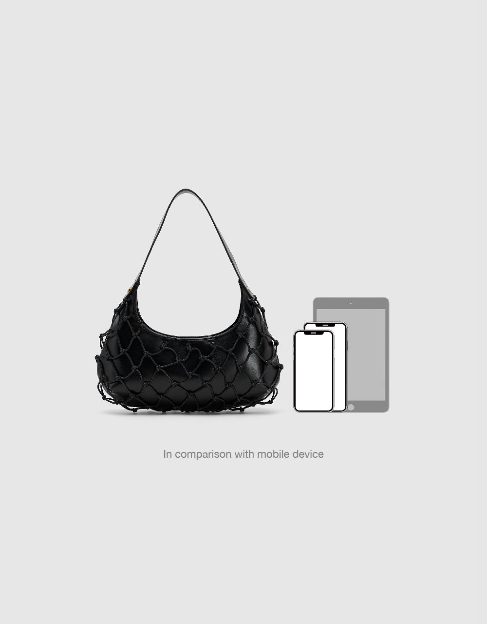 Fishnet Décor Baguette Bag